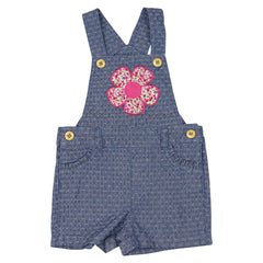 A1407C Flowers Chambray Playsuit