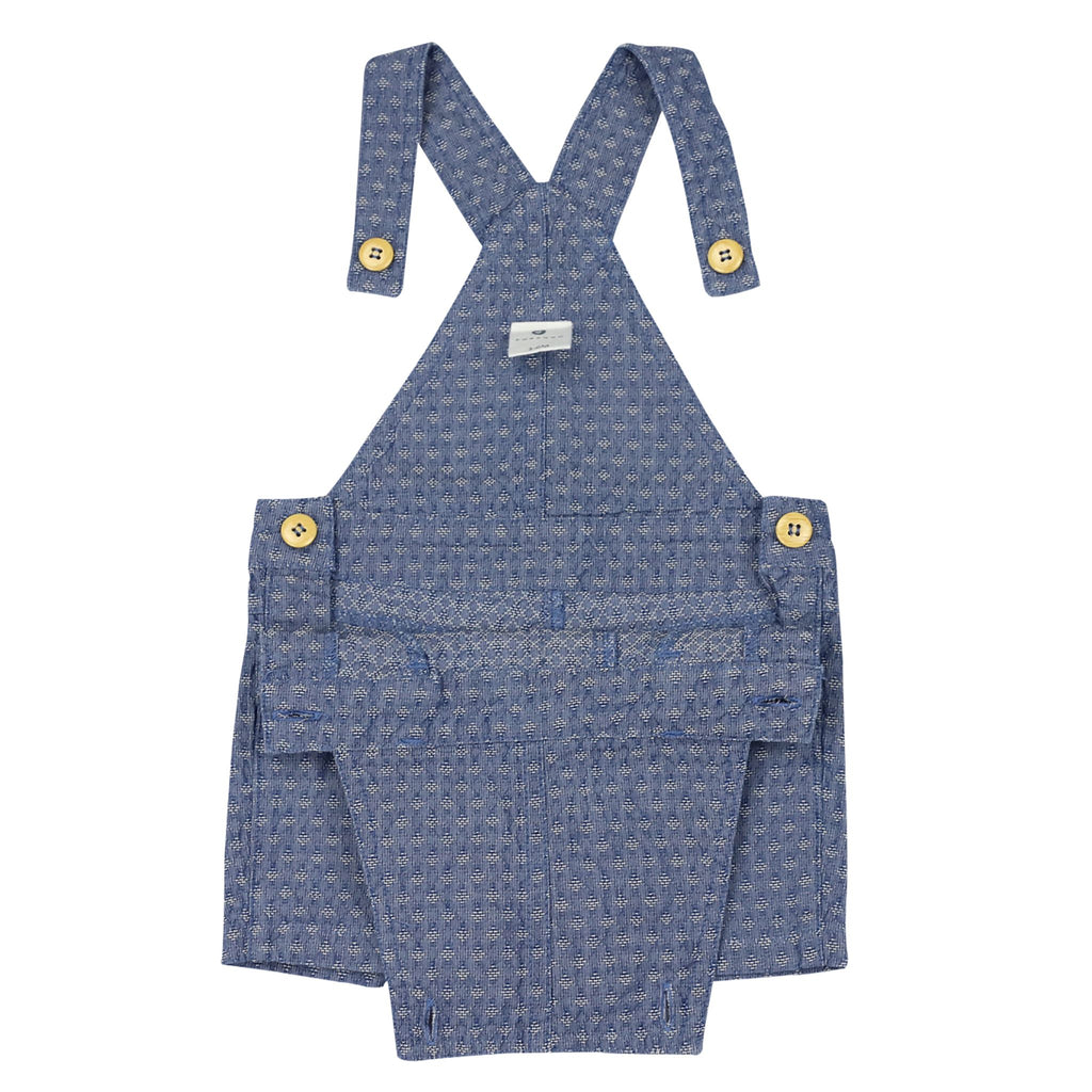 A1407C Flowers Chambray Playsuit