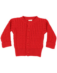 B1102 Mr Fox Cable Knit Jacket-Cardigans/Jackets/Sweaters-Korango_Australia-Kids_Fashion-Children's_Wear